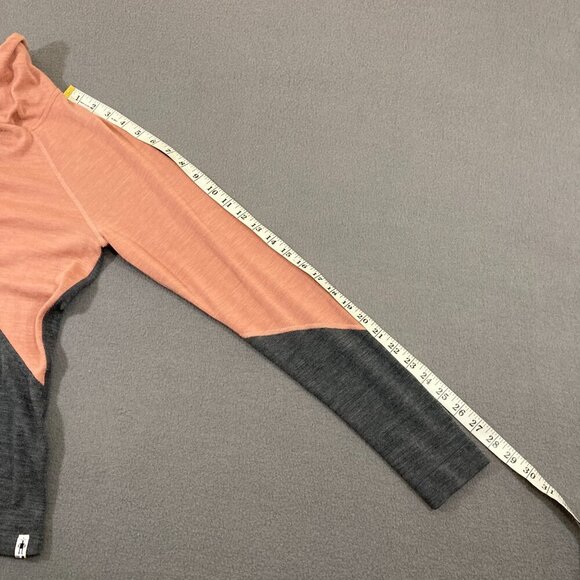 Smartwool Merino 250 Crossover Neck Sweater Top Pink Gray Long Sleeve Size M - Picture 10 of 11